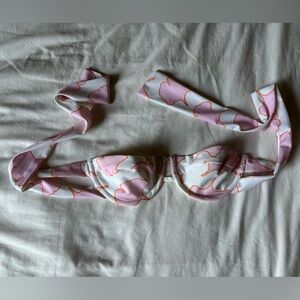 TAVIK Swimwear Strapless Floral Tie Back Underwire Bikini Top XS